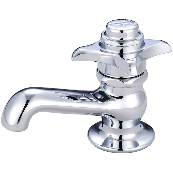 Central Brass Self-Close Single Handle Basin Faucet, NPSM, Single Hole, Chrome, Valve Type: Compression 0255-H - main